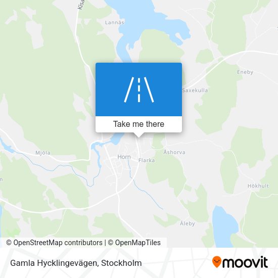 Gamla Hycklingevägen map