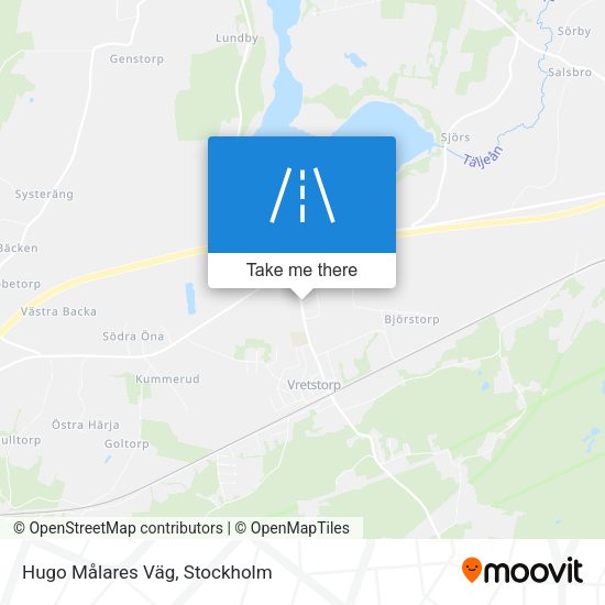 Hugo Målares Väg map