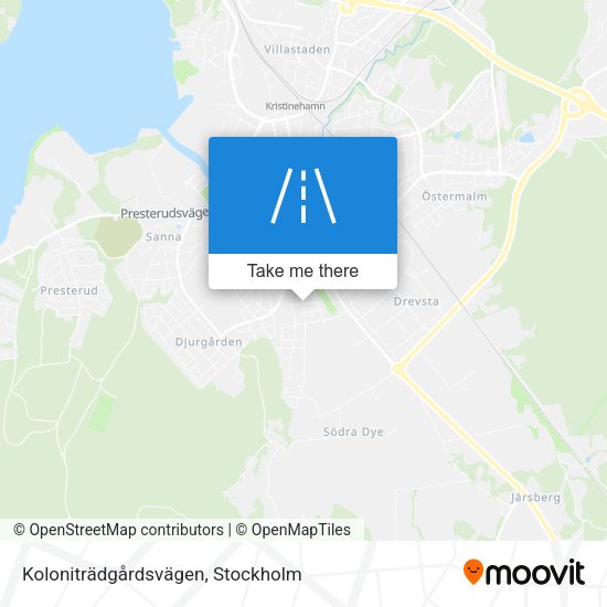 Koloniträdgårdsvägen map