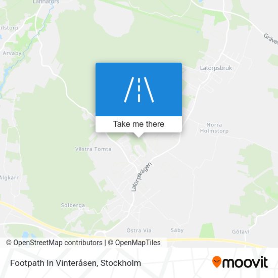 Footpath In Vinteråsen map
