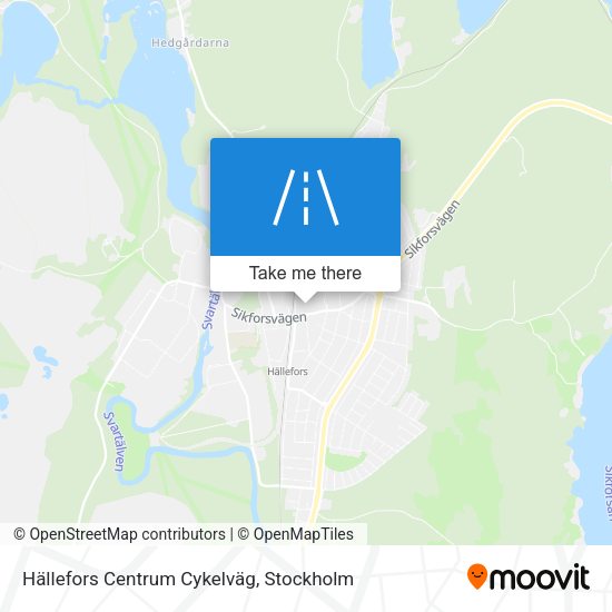 Hällefors Centrum Cykelväg map