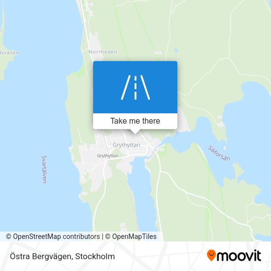 Östra Bergvägen map