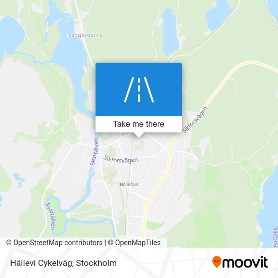 Hällevi Cykelväg map