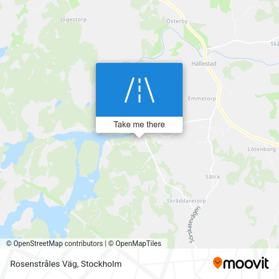 Rosenstråles Väg map