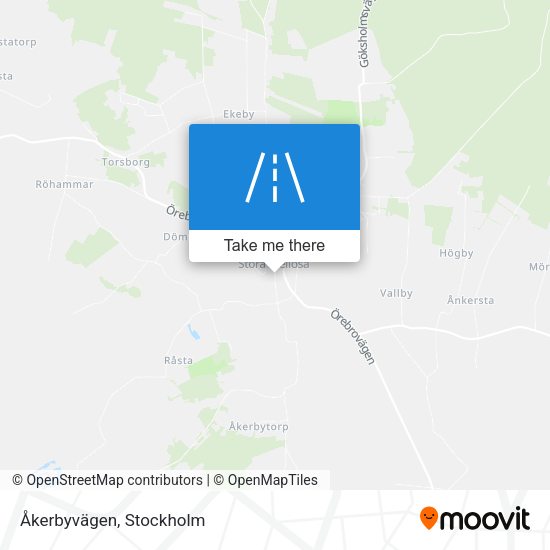 Åkerbyvägen map