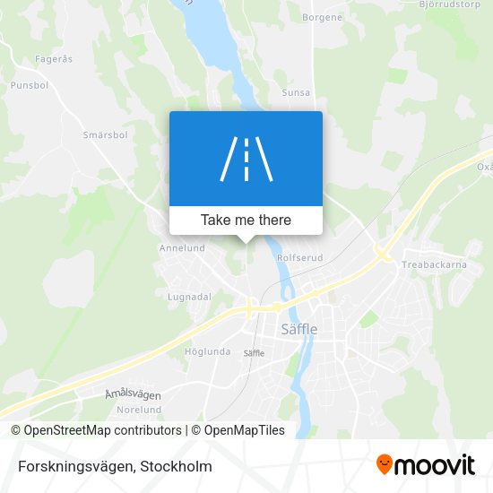 Forskningsvägen map