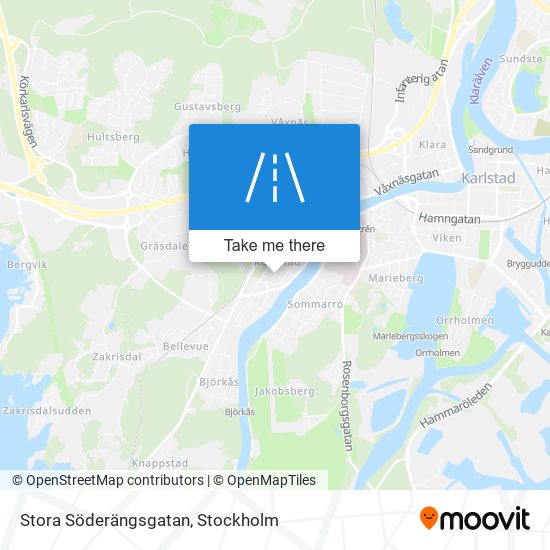 Stora Söderängsgatan map