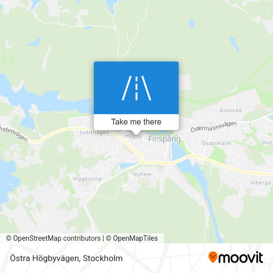 Östra Högbyvägen map