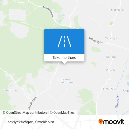 Hacklyckevägen map
