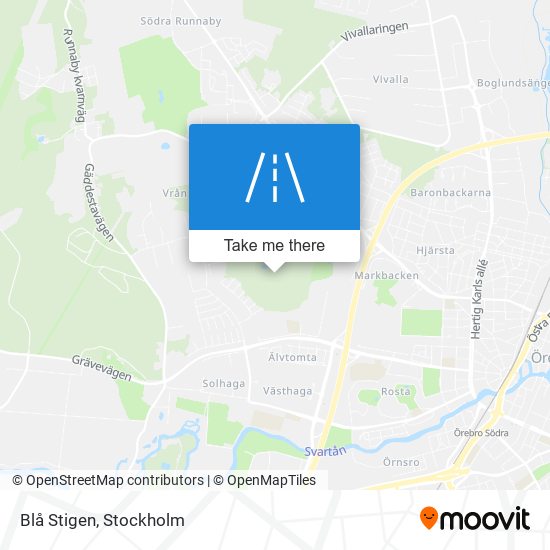 Blå Stigen map