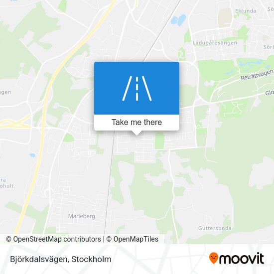 Björkdalsvägen map