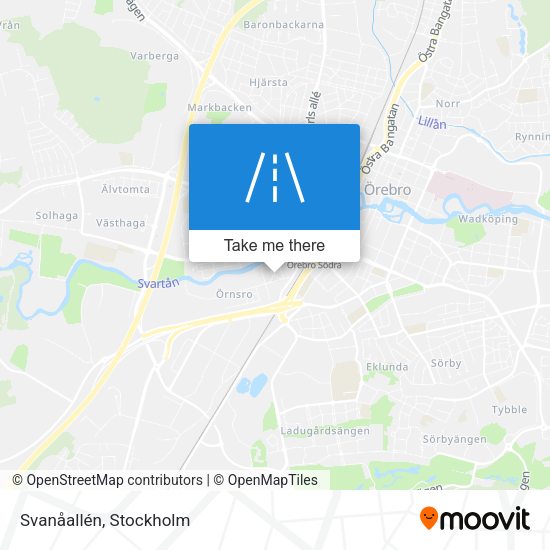 Svanåallén map