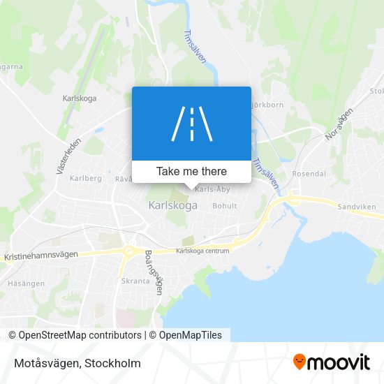 Motåsvägen map