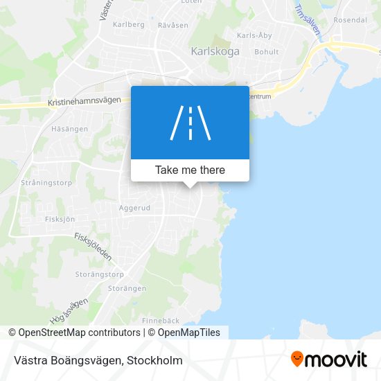 Västra Boängsvägen map