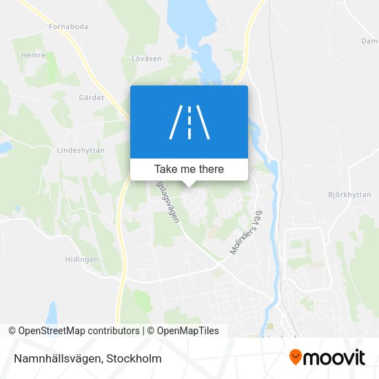 Namnhällsvägen map