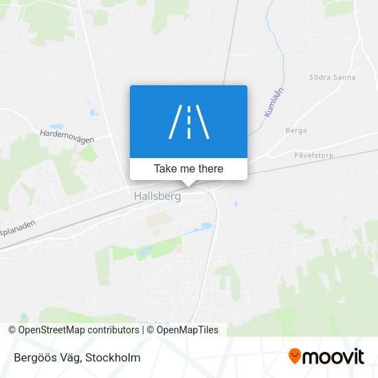 Bergöös Väg map