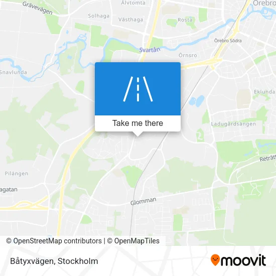 Båtyxvägen map