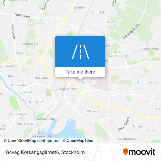 Gcväg Korsängsgärdet6 map