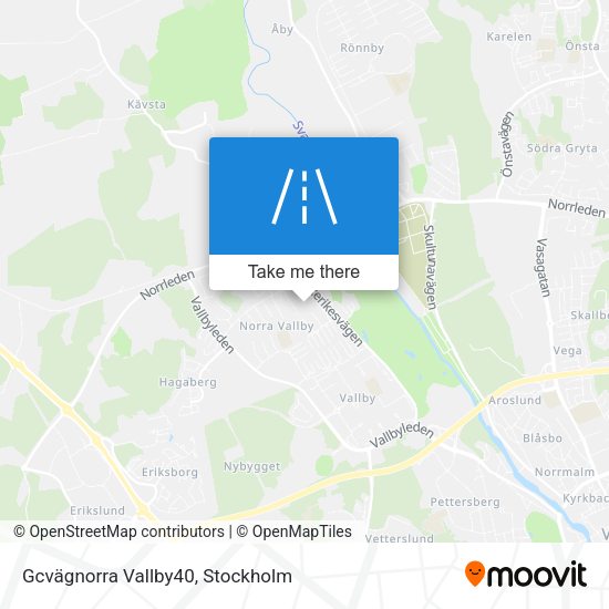 Gcvägnorra Vallby40 map