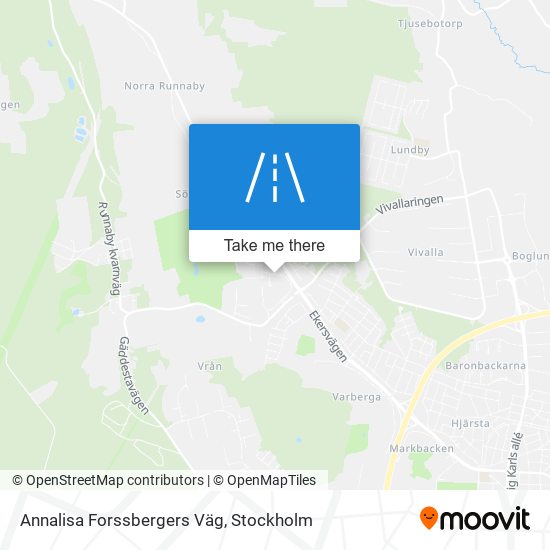 Annalisa Forssbergers Väg map