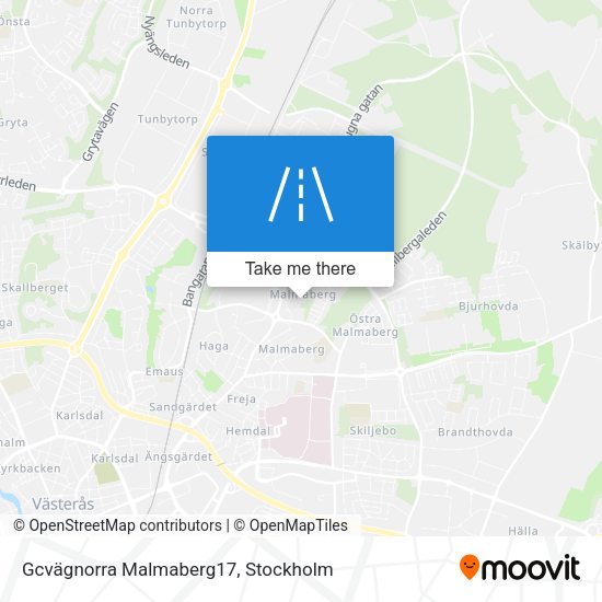 Gcvägnorra Malmaberg17 map