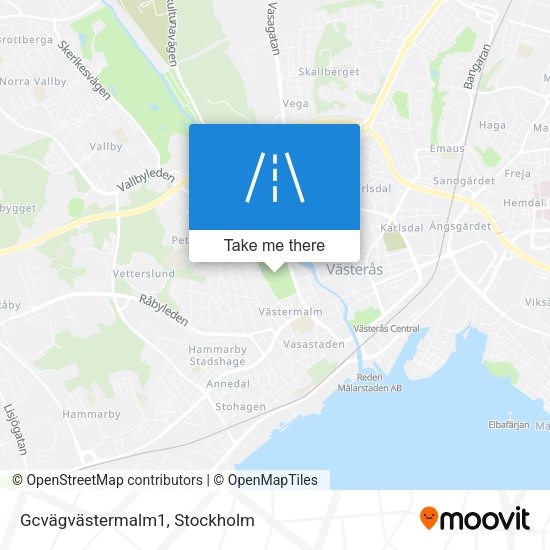 Gcvägvästermalm1 map