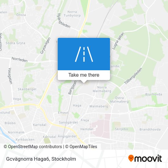 Gcvägnorra Haga6 map