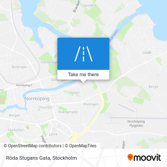 Röda Stugans Gata map