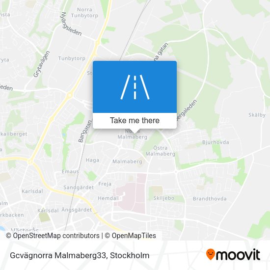 Gcvägnorra Malmaberg33 map