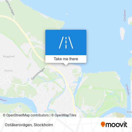 Oståkersvägen map