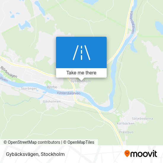 Gybäcksvägen map