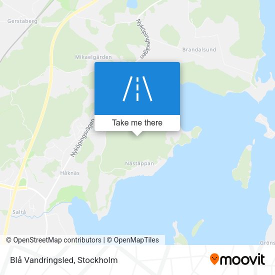 Blå Vandringsled map