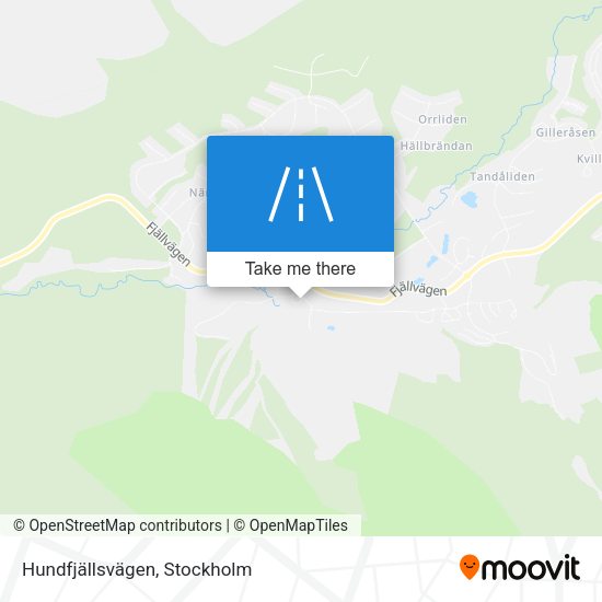 Hundfjällsvägen map