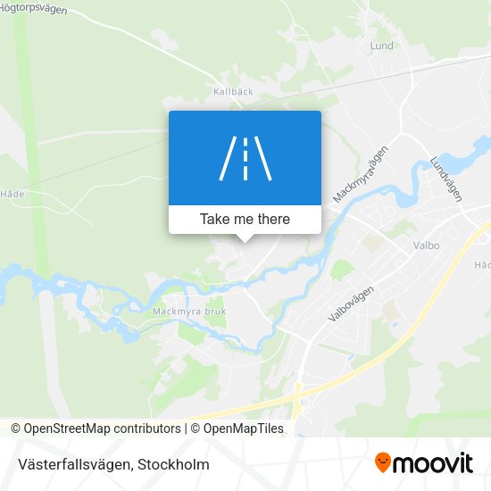 Västerfallsvägen map