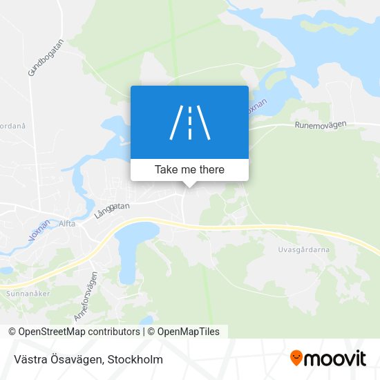 Västra Ösavägen map