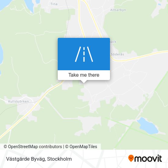 Västgärde Byväg map
