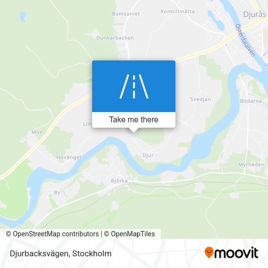 Djurbacksvägen map