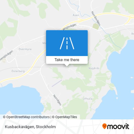 Kusbackavägen map