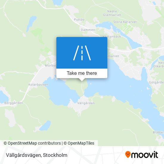 Vällgårdsvägen map