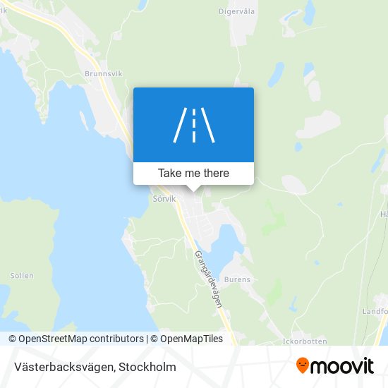 Västerbacksvägen map