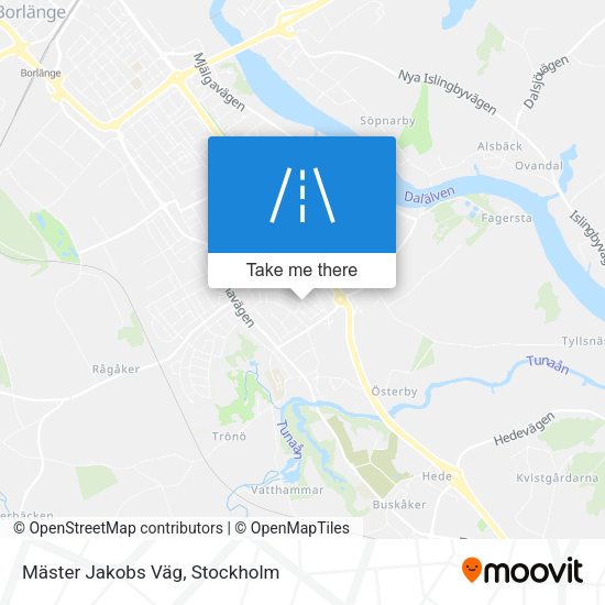 Mäster Jakobs Väg map