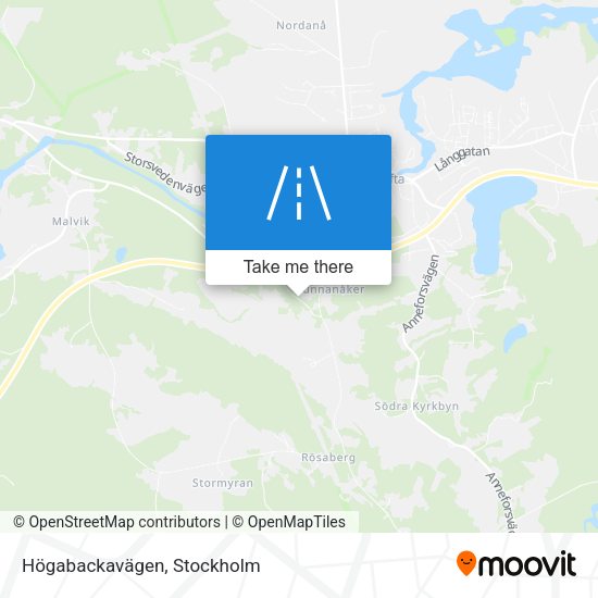 Högabackavägen map