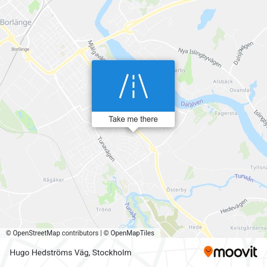 Hugo Hedströms Väg map