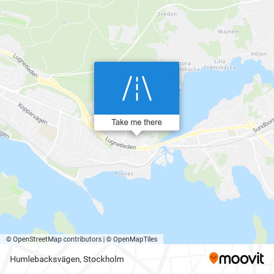 Humlebacksvägen map