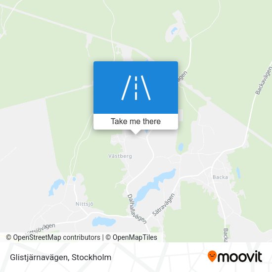 Glistjärnavägen map
