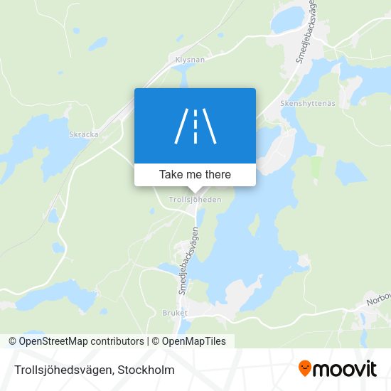 Trollsjöhedsvägen map