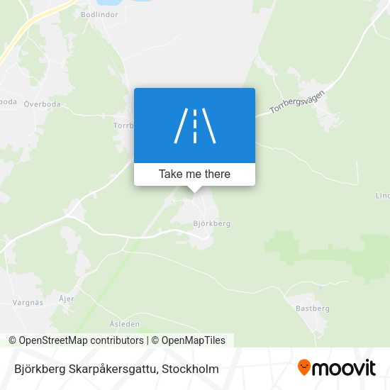 Björkberg Skarpåkersgattu map