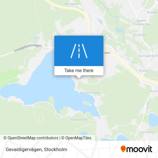 Gevaldigervägen map