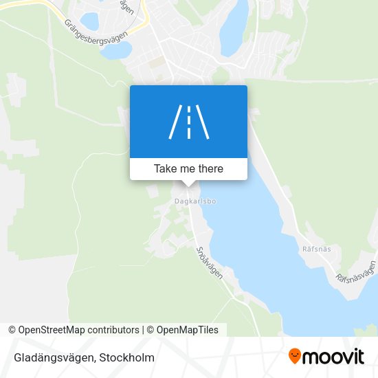 Gladängsvägen map