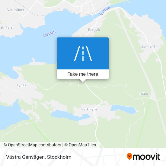 Västra Genvägen map